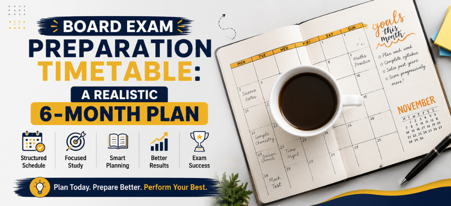 Board Exam Preparation Timetable: A Realistic 6-Month Plan